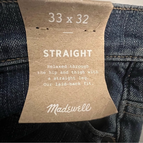 Madewell 33x32 Straight Leg Jeans - Picture 4 of 8